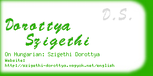 dorottya szigethi business card